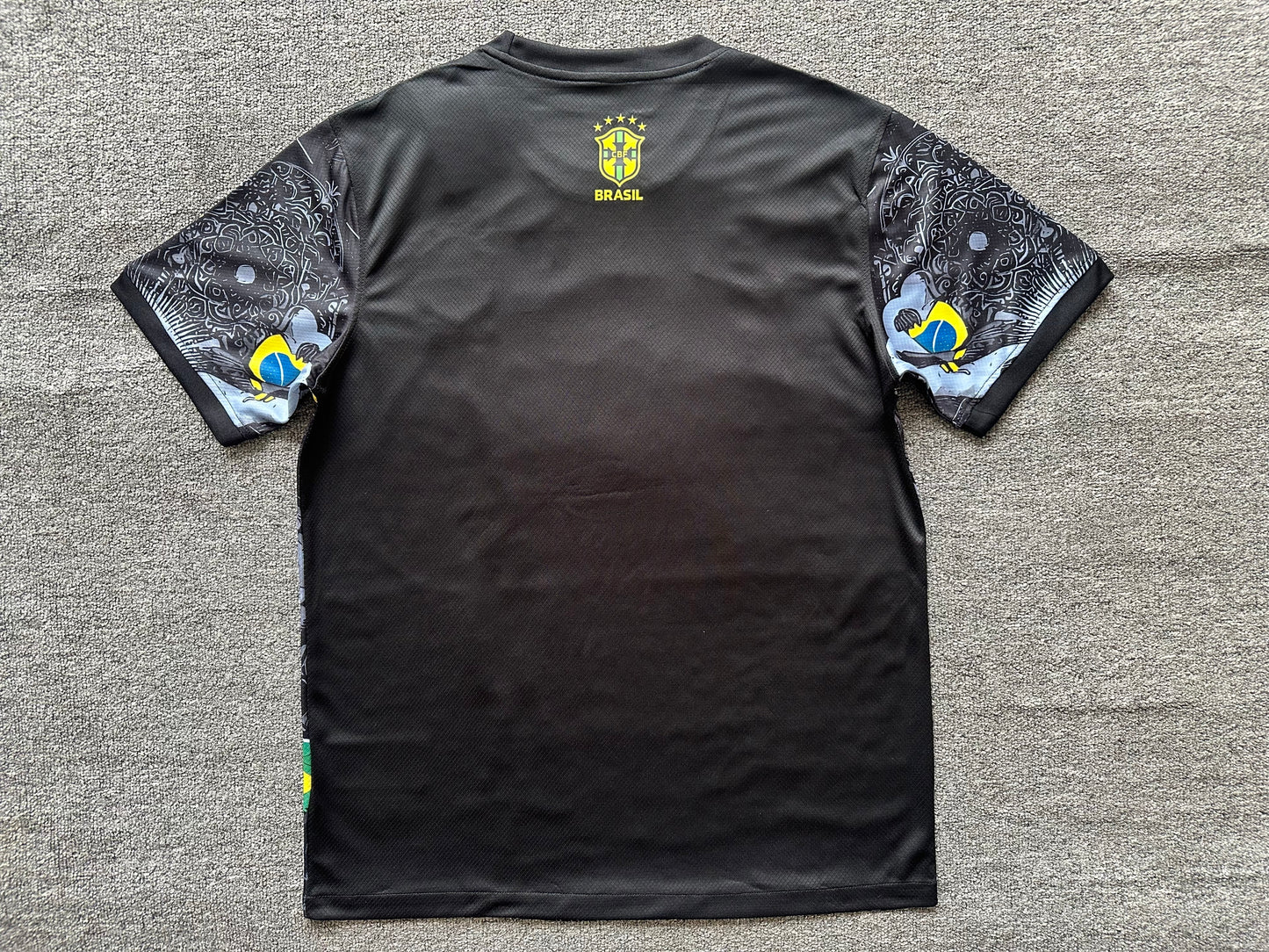 Maillot Brésil Jesus noir et gris, modèle le plus vendu en 2025, pour adultes et enfants, haut d'entraînement de football d'été, t-shirt unisexe.