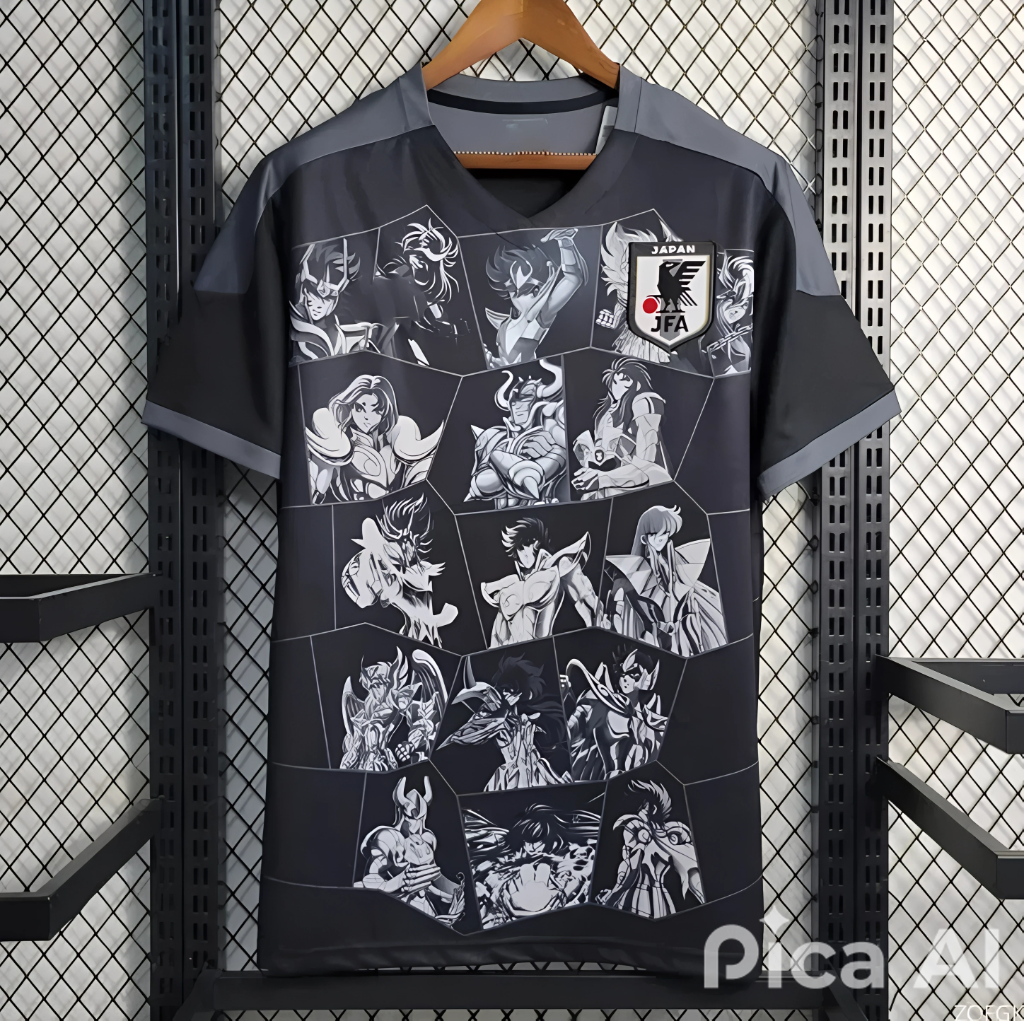 maillot japon, t-shirt de sport, respirant, séchage rapide, col rond, ample, pour homme, entraînement de football