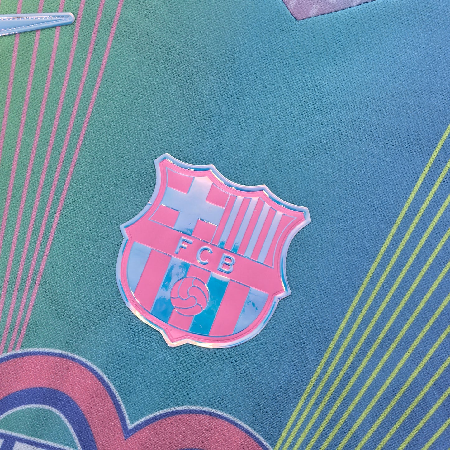 Maillot d'entraînement vert clair du FC Barcelone
